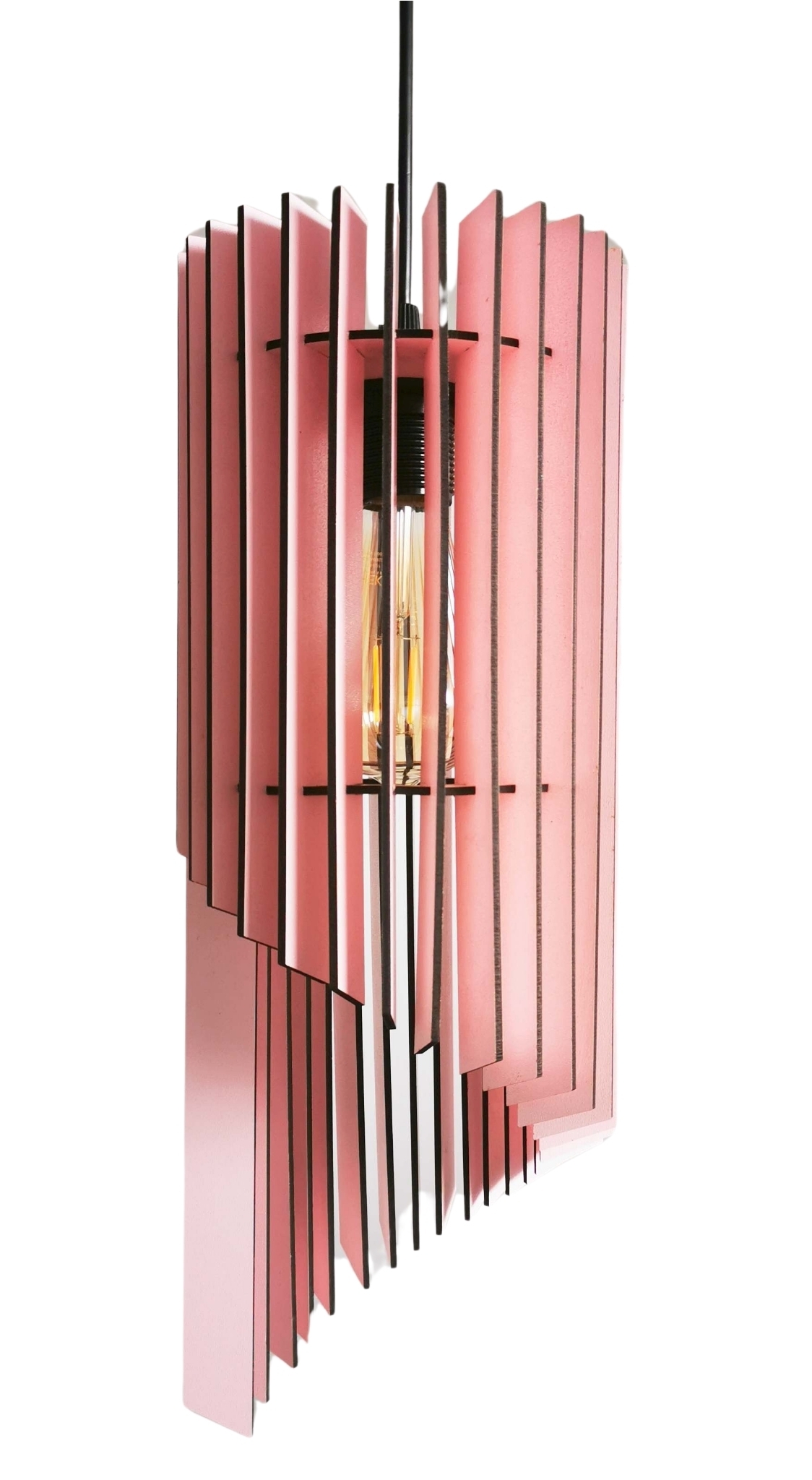 Helezon MDF Avize Pudra Pembe