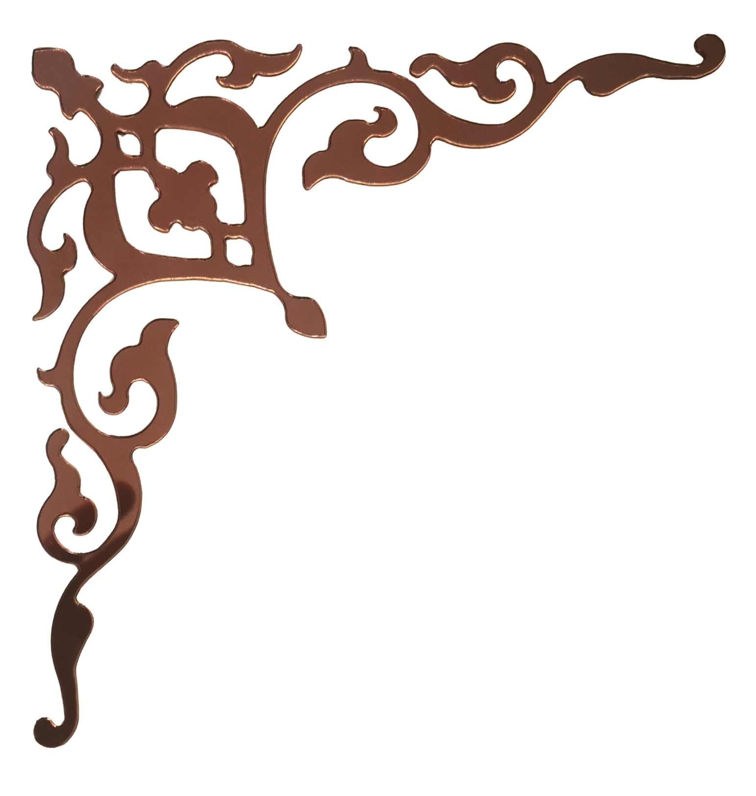 Pleksi Köşe Süs 15 cm Bronz
