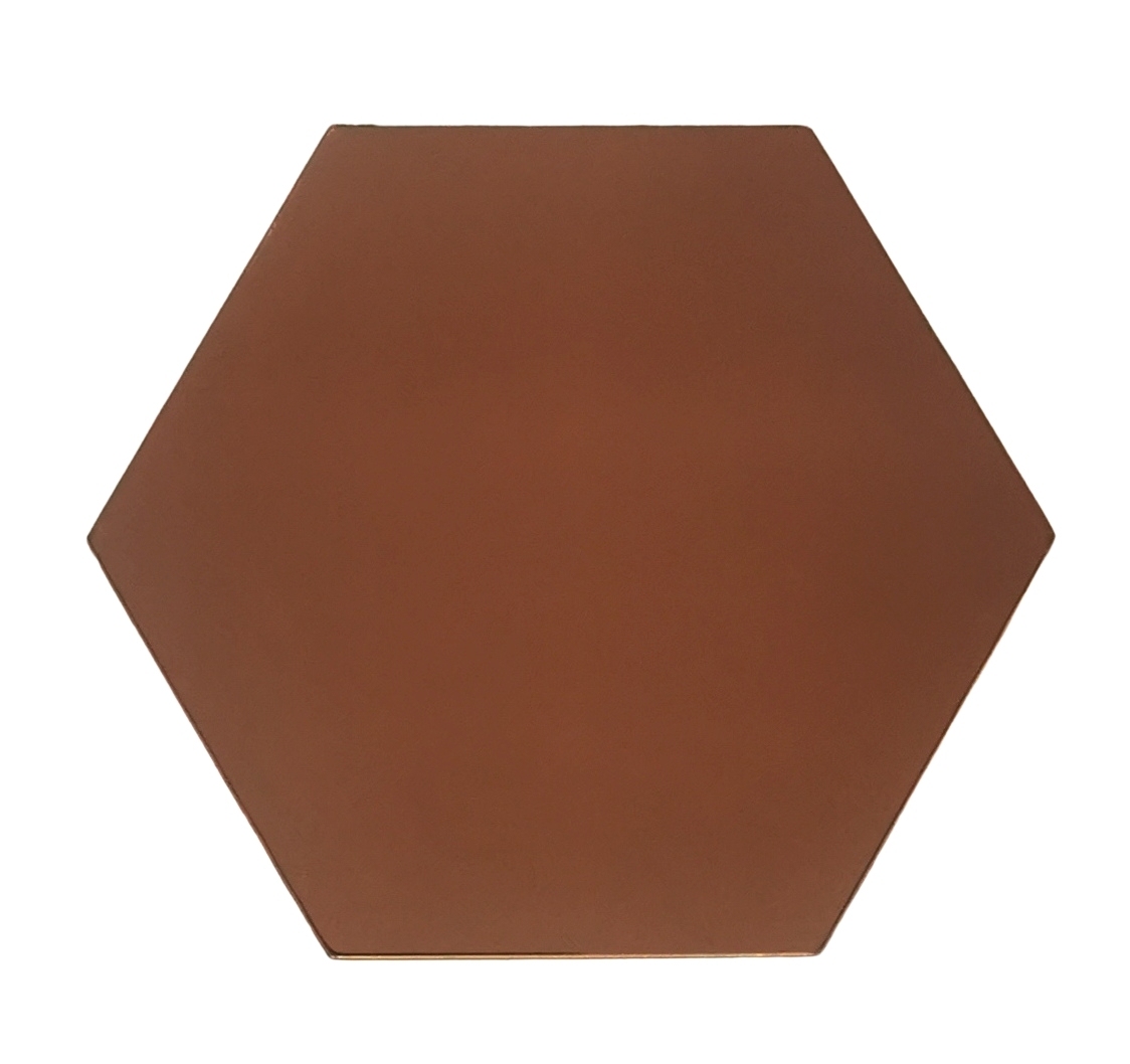 Altıgen Pleksi Süs 9x8 cm Bronz