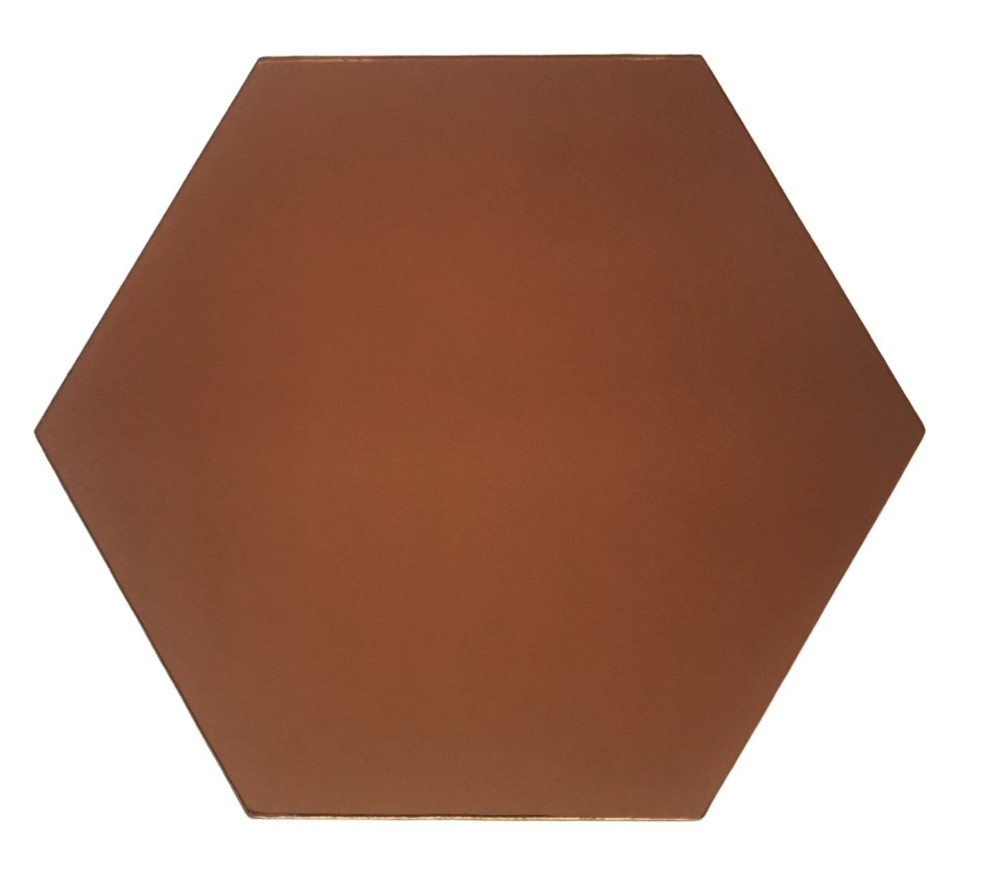 Altıgen Pleksi Süs 11.5x10 cm Bronz